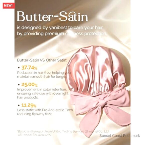 Adjustable Silk Bonnet Double Layer Satin Sleep Cap Reduce Friction Frizz - Picture 2 of 7